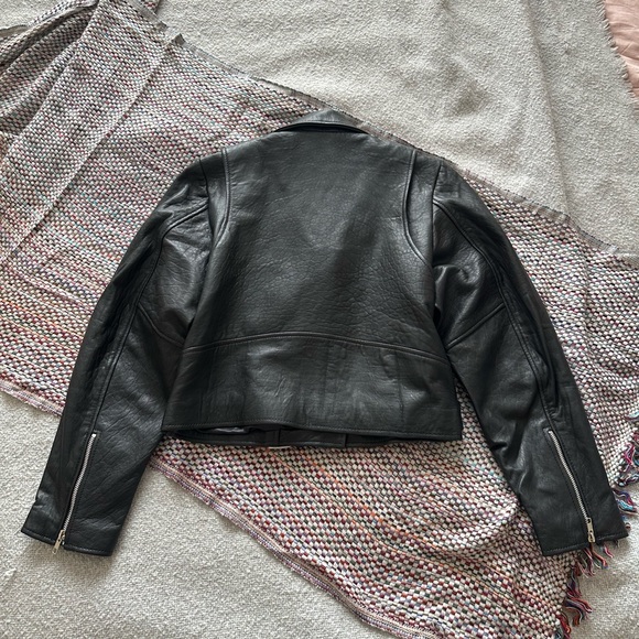 COPY - Understated Leather Oversized Scrunch Jacket - Picture 4 of 15